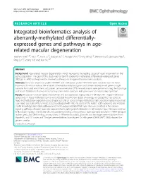 Integrated Bioinformatics Analysis of Aberrantly-Methylated