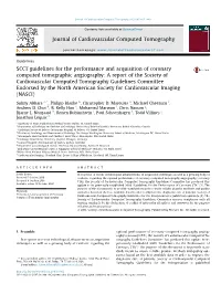 SCCT Guidelines for the Performance and Acquisition of Coronary