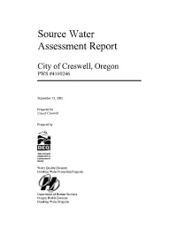 Source Water Assessment Report