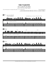 The Warmth Guitar Tab