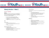 Weekly Handout – Week 3 Contested Marking Occurs When You and an Opposition Player “Contest” to Take the Mark