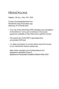 56Va L Rev971 1970 PART1.Pdf