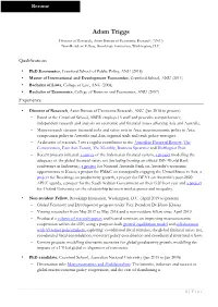 Adam Triggs's CV