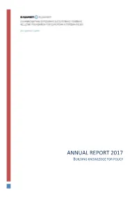 Annual Report 2017 Building Knowledge for Policy