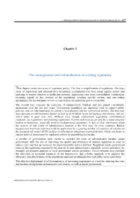 Chapter 5 the Management and Rationalisation of Existing Regulation