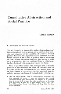 Constitutive Abstraction and Social Practice