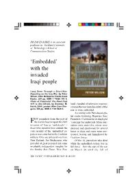 'Embedded' with the Invaded Iraqi People