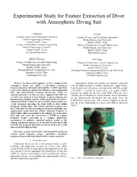Experimental Study for Feature Extraction of Diver with Atmospheric Diving Suit