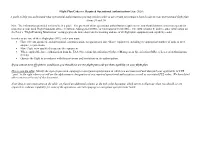 Flight Plan Codes Vs. Required Operational Authorizations