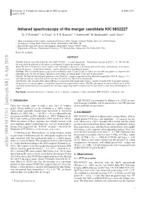 Infrared Spectroscopy of the Merger Candidate KIC 9832227