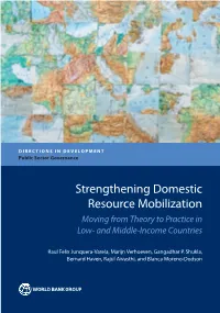 Strengthening Domestic Resource Mobilization Junquera-Varela, Verhoeven, Shukla, Haven, Awasthi, and Moreno-Dodson