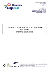 Community Audit for Feltham, Bedfont & Hanworth