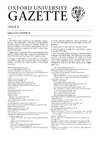 Gazette Index 1998-9