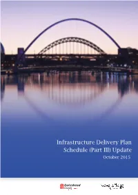 Infrastructure Delivery Plan Schedule (Part III) Update Oct-15