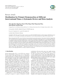 Moxibustion for Primary Dysmenorrhea at Different Interventional Times: a Systematic Review and Meta-Analysis