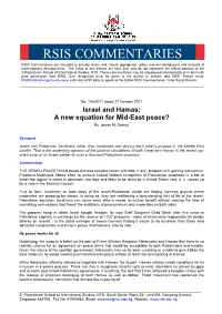 RSIS COMMENTARIES RSIS Commentaries Are Intended to Provide Timely And, Where Appropriate, Policy Relevant Background and Analysis of Contemporary Developments