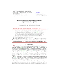 Some Properties of Generalized Fuzzy Hyperconnected Spaces