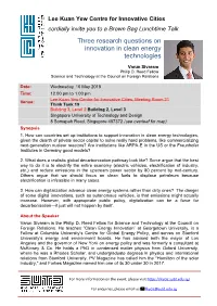 Three Research Questions on Innovation in Clean Energy Technologies
