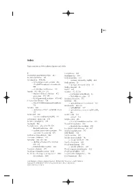 1061 Page Numbers in Italics Indicate Figures and Tables N,O-Acetal