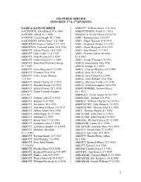 1956 PUBLIC SERVICE SENIORITY 3Rd & 4Th DIVISIONS