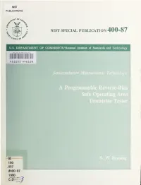 A Programmable Reverse-Bias Safe Operating Area Transistor Testor