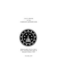 Annual Report of the Compliance Advisory Panel