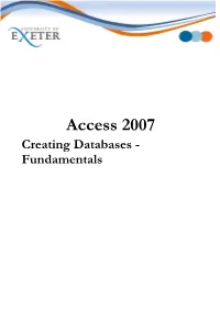 Creating Tables and Relationships