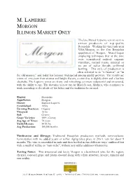 Lapierre Morgon Tech Sheet