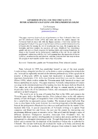 Lin Elinor Petterson, ‘Gendered Spaces and Theatricality