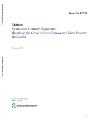 Malawi Systematic Country Diagnostic: Breaking the Cycle of Low Growth and Poverty Reduction