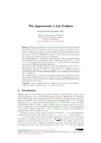 The Approximate K-List Problem