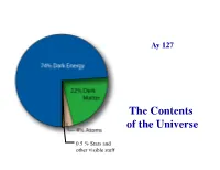 The Contents of the Universe