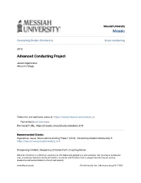 Advanced Conducting Project