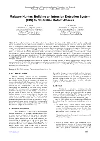 Building an Intrusion Detection System (IDS) to Neutralize Botnet Attacks