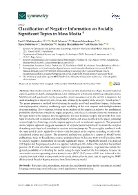 Classification of Negative Information on Socially Significant