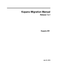 Kopano Migration Manual Release 7.2.1