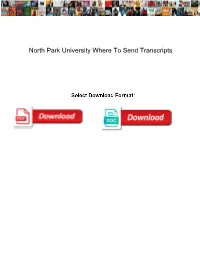 North Park University Where to Send Transcripts