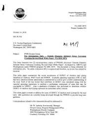 Outside Diameter Initiated Stress Corrosion Cracking Revised Final White Paper", Developed by AREVA and Westinghouse Under PWROG Program PA-MSC-0474