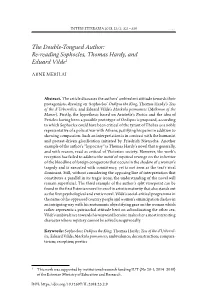 Re-Reading Sophocles, Thomas Hardy, and Eduard Vilde1
