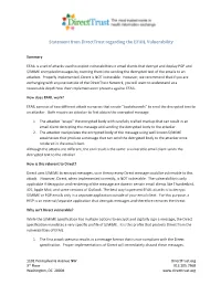 Statement from Directtrust Regarding the EFAIL Vulnerability