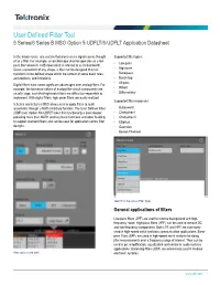 User Defined Filter Tool 5 Series/6 Series B MSO Option 5-UDFLT/6-UDFLT Application Datasheet