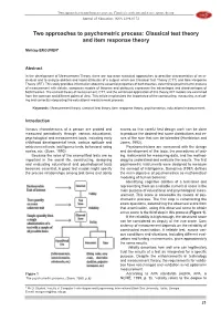 Classical Test Theory and Item Response Theory Journal of Education; ISSN 2298-0172