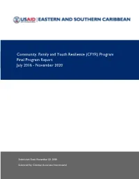 Community, Family and Youth Resilience (CFYR) Program Final Program Report July 2016 - November 2020