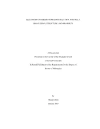 Electrospun Fibers from Both Solution and Melt: Processing, Structure and Property