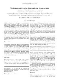 Multiple Microvenular Hemangioma: a Case Report