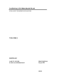 National ITS Program Plan, Volume I