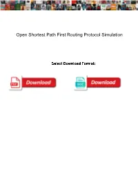 Open Shortest Path First Routing Protocol Simulation