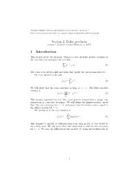 Prime Factorization, Zeta Function, Euler Product