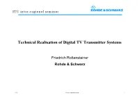 Technical Realisation of Digital TV Transmitter Systems