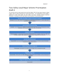 Tees Valley Local Major Scheme Prioritisation Draft 3